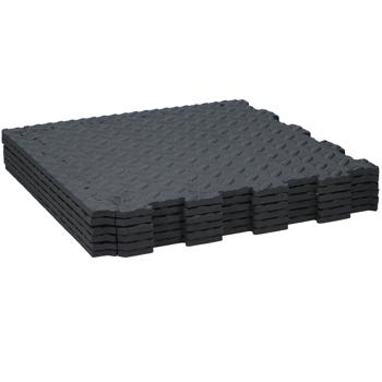 Robuste Schaumstoffmatten (6er-Set, 40x40) - schwarz, 1cm dick, individuell - ideal für Gym, Werkstatt, Spielbereich - Dämpfung + Komfort