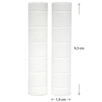 Preview: Duschfilter für Handbrausen 2er-Set - Filtert Chlor, Kalk & Mineralien - Verträglicheres Leitungswasser, sanft zur Haut - 9.3 x Ø1.9 cm - Einfache Montage