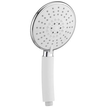 Preview: Duschbrause mit 5 Wasserstrahlmodi - Wassersparfunktion (bis 40% weniger Wasserverbrauch) - Massagefunktion, Antikalk, einfache Montage, Ø 12 cm