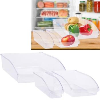 Kühlschrank Aufbewahrungsboxen 3er-Set - Organizer für mehr Ordnung & Hygiene - Hygienischer Kunststoff transparent - Ideal für Lebensmittel & Gläser
