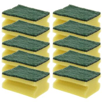 Scheuerschwamm 10er-Pack - Topfreiniger & Putzschwämme - Raue/weiche Seite für Küche, Bad & Möbel - Entfernt Verkrustungen - Hygienische Reinigung