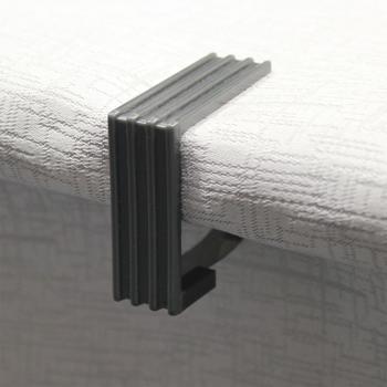 Preview: Tischtuchklammern 12er-Set Anthrazit – 6x5.3 cm - Robuste Tischdeckenhalter für Gartenfeste & Hochzeiten – Einfache Montage - Schonen den Stoff