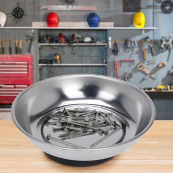 Magnetische Schale Ø 10 cm - Aufbewahrung für Schrauben Nägel Nadeln - Perfekt für Werkstatt DIY Nähen kein Herunterfallen - Ø 105 mm Schale Ø 60 mm Magnet