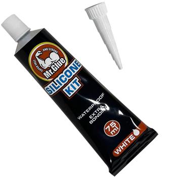 Silikon-Kit 75g Tube - Wasserdichtes Sanitärsilikon weiss zum Abdichten & Verfugen in Bad Küche Sanitäranlagen - optimale Haftung leichte Glättung