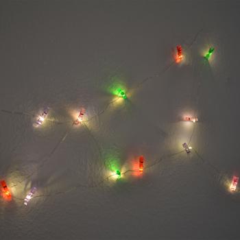 Preview: Bilder-Girlande mit 16 LED-Clips - Persönliche Wohnungsdeko für Fotos & Postkarten - 300 cm Länge - Für Eingangsbereich, Wohnzimmer, Küche & Schlafzimmer