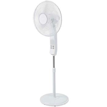 Preview: SmartLife WLAN Standventilator, 1,34 m Höhe, mit App & Fernbedienung: 3-Gang-Motor & Oszillation, weiss, intelligenter Komfort