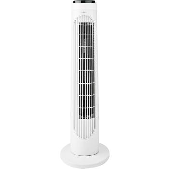 Preview: Leistungsstarker Turmventilator mit 3 Geschwindigkeitsstufen, Oszillation & Fernbedienung, leise & energiesparend, 50 W – ideal für Zuhause & Büro
