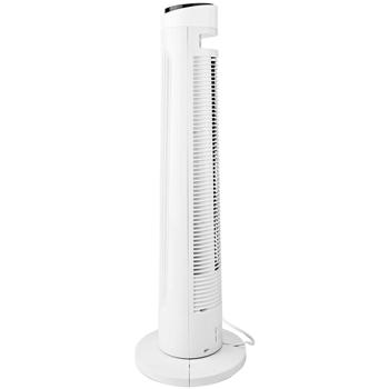 Preview: Leistungsstarker Turmventilator mit 3 Geschwindigkeitsstufen, Oszillation & Fernbedienung, leise & energiesparend, 50 W – ideal für Zuhause & Büro