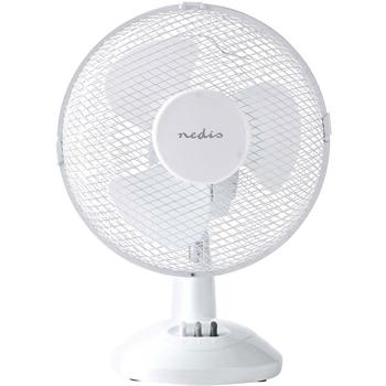 Preview: Kraftvoller Tischventilator, weiss, Ø23cm – 22 Watt, 2 Stufen, Schwingkopf & neigbar, für optimale Kühlung an jedem Ort