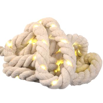 Preview: Stimmungsvolle LED-Seil-Lichterkette, warmweiss, 5m: Flexible Beleuchtung für Innen & Aussen, für Garten, Balkon & Ambiente