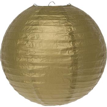 Preview: Papier-Lampions 6er-Set – 3 Grössen (20, 25, 30 cm) weiss & gold – stimmungsvolle Deko für Feste, Garten & Kindergeburtstage – robust & wetterfest