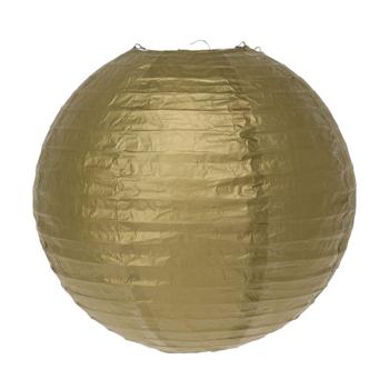 Preview: Papier-Lampions 6er-Set – 3 Grössen (20, 25, 30 cm) weiss & gold – stimmungsvolle Deko für Feste, Garten & Kindergeburtstage – robust & wetterfest