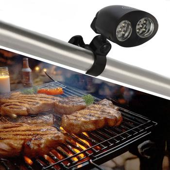 Robuste Arbeits- und Grill-Lampe mit Klemme, schwarz – Leuchte für Garten, Werkstatt & Outdoor-Aktivitäten oder BBQ in der Dämmerung
