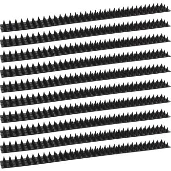 Anti-Kletter-Streifen 10er Set Schwarz 50 x 4.5cm – Effektiver Tierabwehr Spikesschutz, Einfache Anwendung