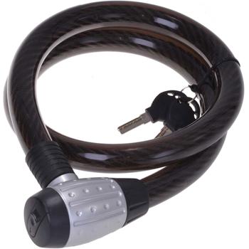 Fahrradschloss Stahlseil - Diebstahlschutz für E-Bikes, Mopeds & hochwertige Velos - Sicherheitsstufe 10 - Ø 25x1200mm, schwarz, 2 Schlüssel