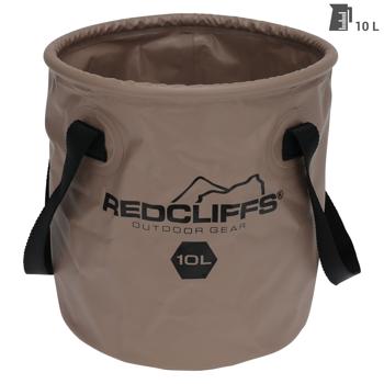 Preview: Faltbarer Camping-Eimer 10 Liter - Platzsparender Wassereimer mit 2 fixierbaren Henkeln - Robuster Kunststoff für Garten, Reise, Camping & Haushalt