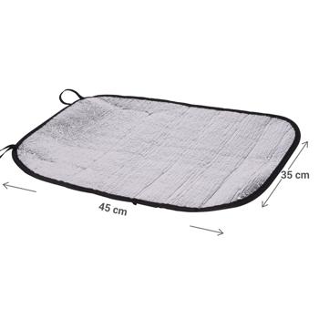 Preview: 2er-Set Alu Sitzkissen Thermo-Sitzmatte 35x44cm - Wasserdicht, Faltbar, Thermoeffekt - Ideal für Camping, Outdoor, Stadion, Festivals - Inkl. elastischer Bänder