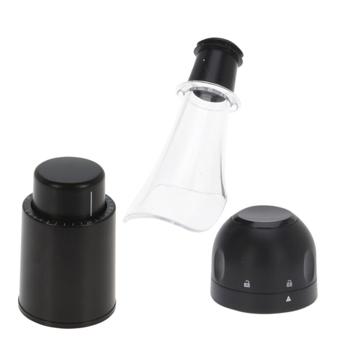 3-teiliges Weinzubehör-Set - Bewahrt Aroma & Qualität von Wein, Sekt, Champagner bis zu einer Woche - Vakuum-Weinstopfen, Ausgiesser, Champagnerkorken