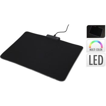 Preview: Beleuchtetes Gaming-Mousepad 25x35cm - RGB-LED-Beleuchtung - Pixelgenaue Oberfläche für Präzision & Geschwindigkeit - Ideal für PC Gamer & Büroarbeit - USB-A 1.8m