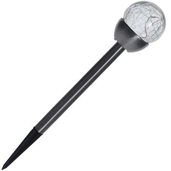 Preview: Dekorative Solar-Kugellampen: 10 Stück, 36cm, Edelstahl & Glas, warmweiss - ideal für Gartenwege, Terrassen, Beete - hochwertiges Ambiente