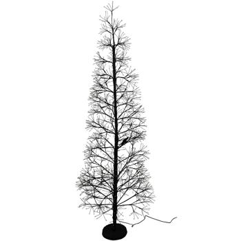 Preview: Weihnachts-Lichterbaum mit 1600 LEDs (150cm) - Kunstbaum mit integrierter Lichterkette (warmweiss), IP44, für drinnen & draussen