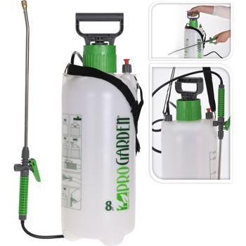 Preview: Drucksprüher 8L mit Messingkopf - Gleichmässige Dünger-/Pflanzenschutzmittel-Verteilung - Robuster Messing-Edelstahl-Kunststoff - Mit Tragegurt - Ideal für Garten & Pflanzenpflege