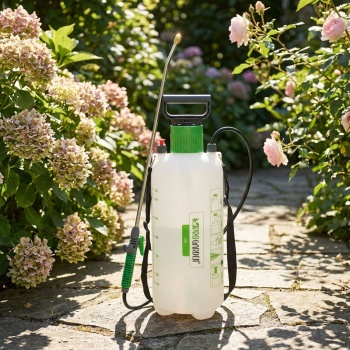 Drucksprüher 8L mit Messingkopf - Gleichmässige Dünger-/Pflanzenschutzmittel-Verteilung - Robuster Messing-Edelstahl-Kunststoff - Mit Tragegurt - Ideal für Garten & Pflanzenpflege