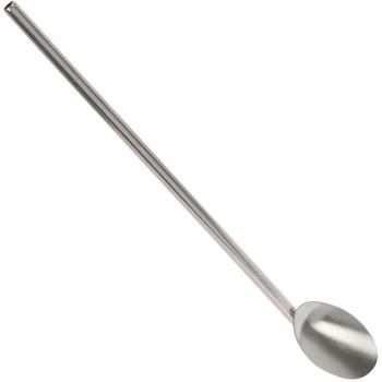 Preview: 2in1 Trinkhalm-Löffel 5er-Set Edelstahl - Wiederverwendbar für Eiskaffee, Cocktails & Heissgetränke - Inkl. Reinigungsbürste, 21.5x0.6 cm