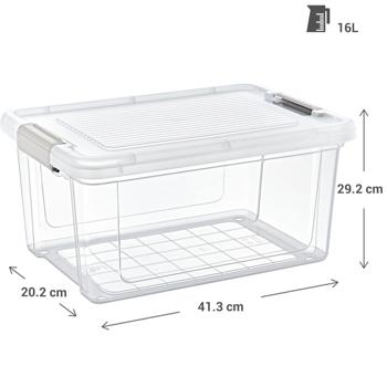 Preview: Vorratsbox, 16 l, transparent