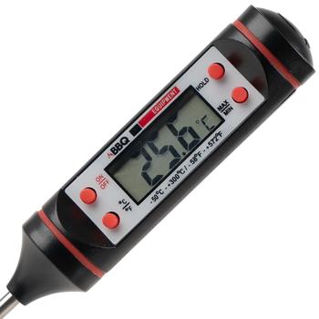 Preview: Digitales Fleischthermometer - Präzise -50 bis +300°C Messung in 3-5 Sek. für saftiges Fleisch - 24cm - Inkl. LR44 Batterie