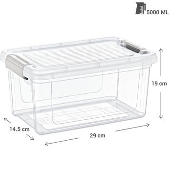 Preview: 3er-Set Vorratsbox, 5000ml, transparent