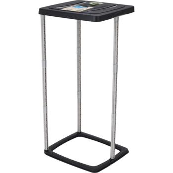 Abfallsammler 60 Liter mit Deckel - Ideal für Mülltrennung Garten Camping - Aus 90% recyceltem Kunststoff - Leichte Montage & stabiler Stand