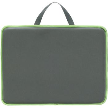 Preview: Knie- und Sitzkissen aus Memory-Foam, 40 x 30 cm, grün/grau