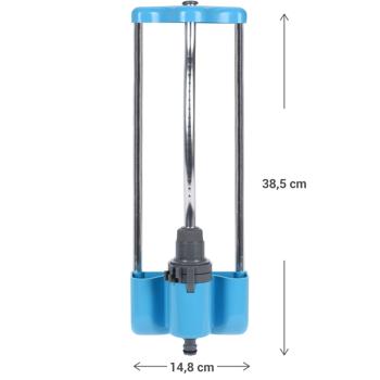 Preview: 2er-Set Rasensprenger schwenkbar - Sanfte Bewässerung grosser Flächen, 17 Sprühlöcher - Robust aus Kunststoff & Aluminium - Für Rasen & Beete