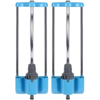 Preview: 2er-Set Rasensprenger schwenkbar - Sanfte Bewässerung grosser Flächen, 17 Sprühlöcher - Robust aus Kunststoff & Aluminium - Für Rasen & Beete