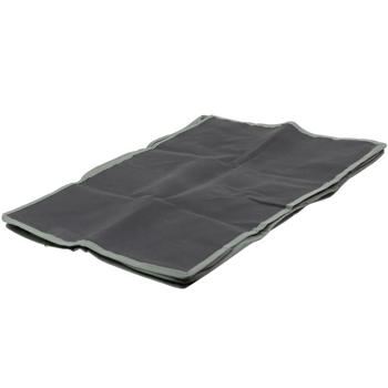 Preview: Unterbettkommode 4er-Set grau - Mehr Stauraum für Bettwäsche & Kleidung - Staub- & Mottenschutz, Sichtfenster, Handgriff, 50x38x20cm - Platzsparend faltbar