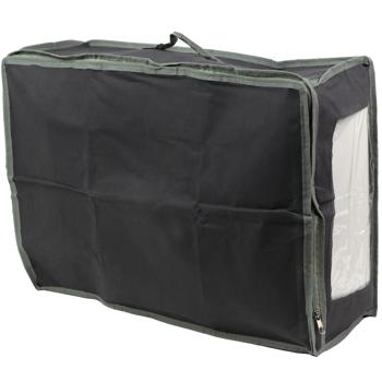 Preview: 2er-Set Unterbettkommode grau – Praktische Aufbewahrung von Kleidung, Bettwäsche – 50x38x20cm, faltbar, Sichtfenster & Handgriff – Schützt vor Staub & Motten