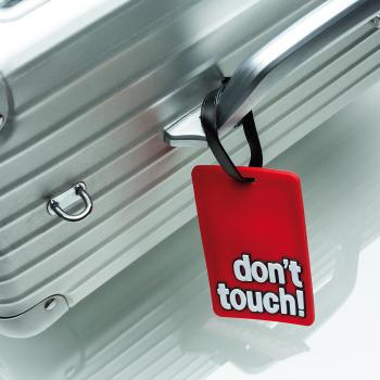 Preview: Kofferanhänger 4er Set - Robuster Kunststoff Gepäckanhänger mit Adressfeld - Für Koffer, Taschen & Rucksäcke - Lustige Designs für leichtes Wiedererkennen