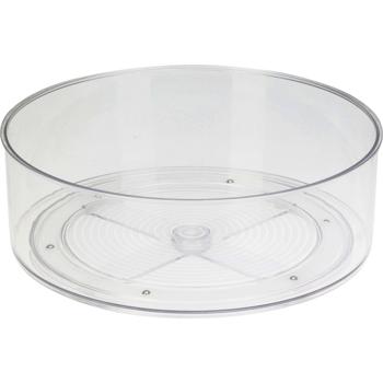 Kühlschrank-Drehteller Ø 23 cm - Organizer Drehplatte für Saucen, Marmeladen, Gläser - PET Material, elegant, transparent - Mehr Ordnung im Kühlschrank
