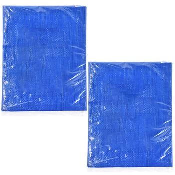 Preview: 2er-Set Abdeck-Plane 2x3m blau - Ganzjahresschutz für Gartenmöbel & Wohnwagen - Wetterfestes Polyethylen-Gewebe - mit Ösen & UV-Schutz