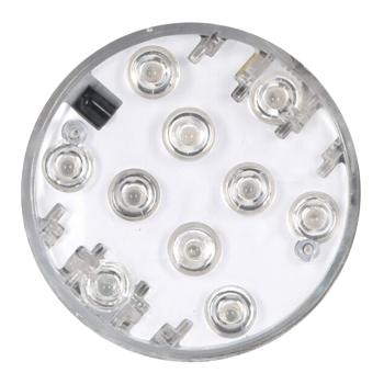 Preview: 3er-Set LED-Pool-Lampen - Unterwasserbeleuchtung für Pools, Badewannen & Teiche - Wasserdicht bis 2m, 10 LEDs, Farbwechsel via Fernbedienung, Ø 7x3cm