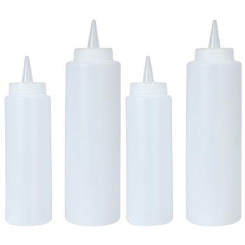 Garnierflaschen, 4er-Set, 2x 250 ml und 2x 400 ml