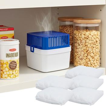 Leistungsstarker Luftentfeuchter (1,8L) + 5 Granulat Nachfüllpacks – Ideal für feuchte Keller, Garagen, Gartenhäuser – Effektive Feuchtigkeitskontrolle