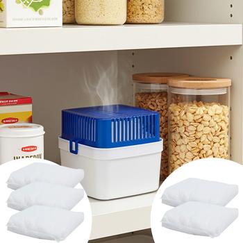 Luftentfeuchter 2er-Set - Ideal für Garagen, Keller, Wohnmobile & Zelte - Schimmel- & Kondensationsschutz - 1,8L Box + 7x 400g Granulat-Beutel