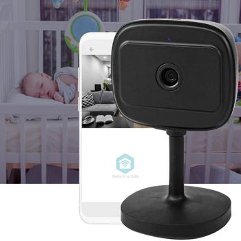 Full-HD WLAN IP-Kamera (Innen, schwarz) - SmartLife, Nachtsicht, PIR-Sensor, 2-Wege-Audio, App - Überwachung mit Komfort
