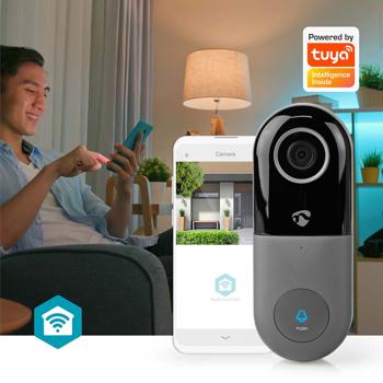 Preview: Video Türklingel, mit Bewegungssensor, SmartLife, Full-HD, App, Wi-Fi, Nachtsicht, Haustürklingel mit Kamera