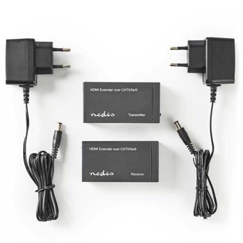 Preview: Full-HD HDMI Extender mit Ethernet (1080p): 3D, CEC, DTS & Dolby Digital, anthrazit - Signalverlängerung ohne Qualitätsverlust