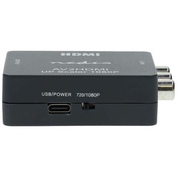 Preview: RCA auf HDMI Konverter - AV zu HDMI Video Audio Adapter 1080p Full HD - für Videorekorder & Spielekonsolen an HDTV - Plug & Play