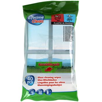 Feuchte Glasreinigungstücher 40 Stück - Mühelose schnelle Reinigung für Fenster Spiegel Fliesen Autoscheiben - Entfernt Fett Nikotin Schlieren Fingerabdrücke