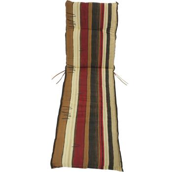 Preview: Liegen-Auflage, Streifenmuster, Erdtöne, Rollliegenauflage, 192 cm